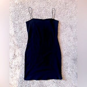 Garage mini little black dress with spaghetti straps - medium